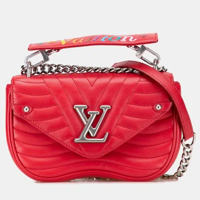 Pre-owned Louis Vuitton Red New Wave Chain Bag Pm