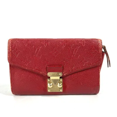 Pre-owned Louis Vuitton Red Other Long Wallet (bi-fold) ()