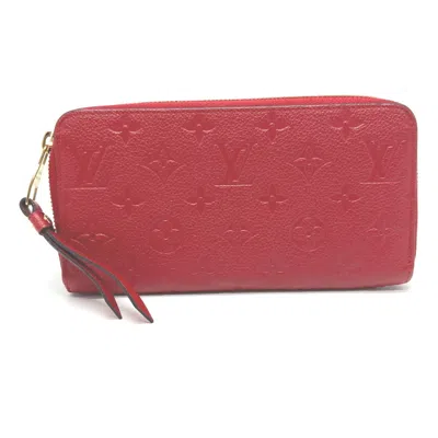 Pre-owned Louis Vuitton Red Other Long Wallet (bi-fold) ()