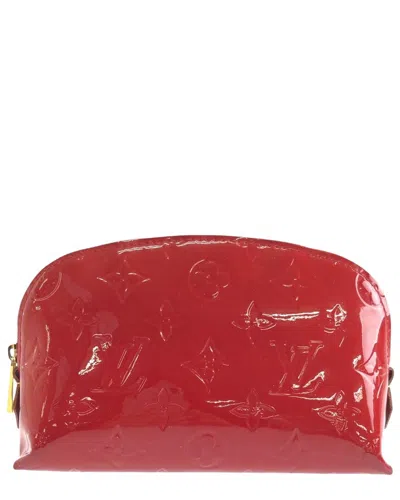 Pre-owned Louis Vuitton Red Patent Cosmetic Pouch (authentic Pre-loved)