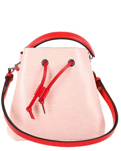 Pre-owned Louis Vuitton Red Satin Velvet Neonoe Bb (authentic Pre-loved)