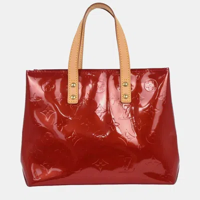 Pre-owned Louis Vuitton Red Vernis Reade Pm Tote Handbag