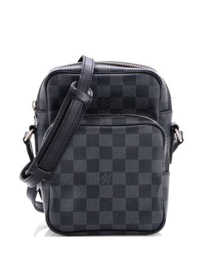 Pre-owned Louis Vuitton Rem Bag Damier Graphite Crossbody Bag In Black