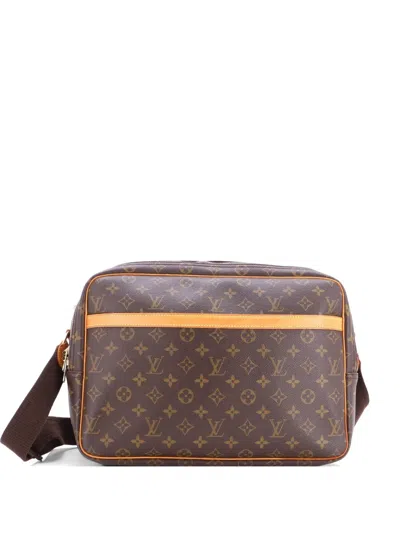 Pre-owned Louis Vuitton Reporter Bag Monogram Canvas Gm Crossbody Bag In Brown