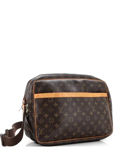 Pre-owned Louis Vuitton Reporter Bag Monogram Canvas Gm Crossbody Bag In Brown