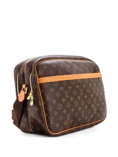 Pre-owned Louis Vuitton Reporter Bag Monogram Canvas Gm Crossbody Bag In Brown