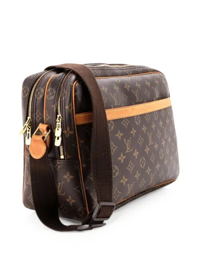 Pre-owned Louis Vuitton Reporter Bag Monogram Canvas Gm Crossbody Bag In Brown