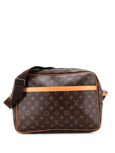 Pre-owned Louis Vuitton Reporter Bag Monogram Canvas Gm Crossbody Bag In Brown