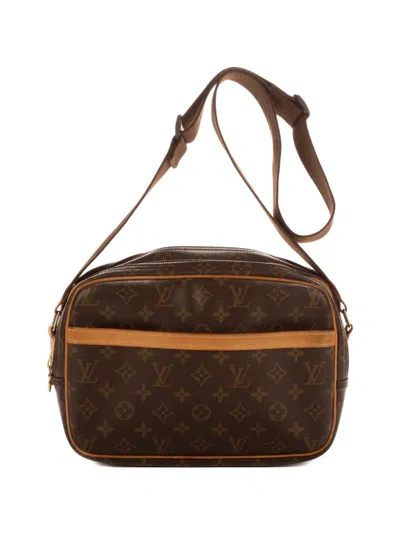 Pre-owned Louis Vuitton Reporter Monogram-canvas Shoulder Bag In Brown