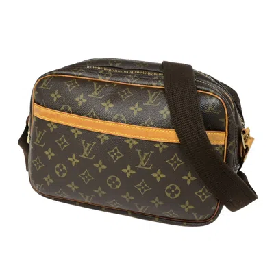 Pre-owned Louis Vuitton Reporter Pm Brown Canvas Shoulder Bag ()