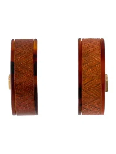 Pre-owned Louis Vuitton Resin Circus Hoop Earrings In Multi