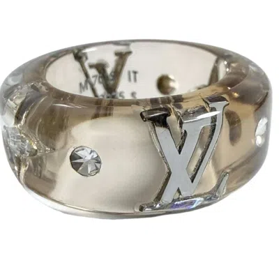 Pre-owned Louis Vuitton Resin Rhinestone Band Ring ()
