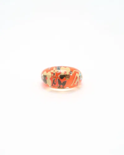 Pre-owned Louis Vuitton Resin Ring In Orange