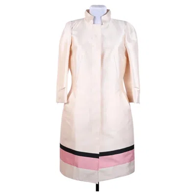 Pre-owned Louis Vuitton Resort 2009 Silk Coat And Skirt In Sand