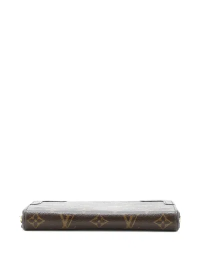 Pre-owned Louis Vuitton Retiro Zippy Wallet Monogram Canvas Small Wallets In Black