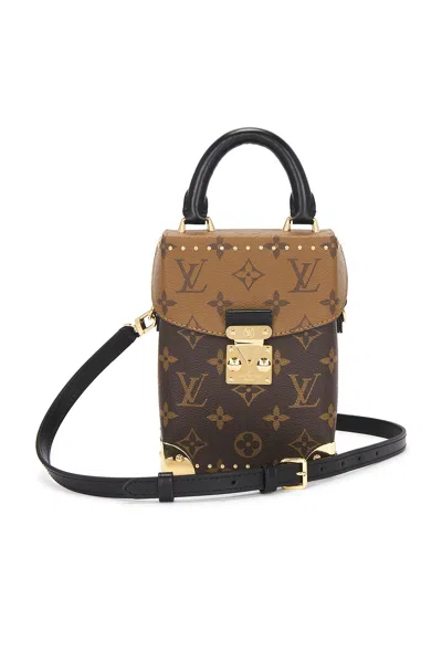 Pre-owned Louis Vuitton Reverse Monogram Camera Box Handbag In Brown