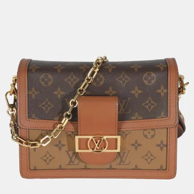 Pre-owned Louis Vuitton Reverse Monogram Canvas Dauphine Mm Bag