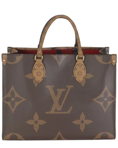 Pre-owned Louis Vuitton Reverse Monogram Canvas Onthego Mm (authentic Pre-loved)
