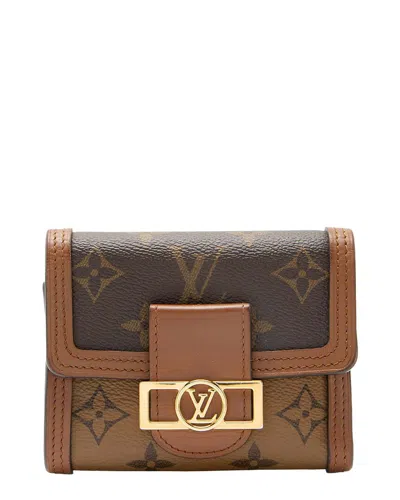 Pre-owned Louis Vuitton Reverse Monogram Dauphine Compact Wallet (authentic Pre-loved)