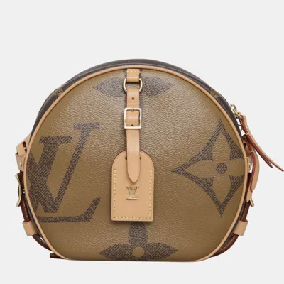 Pre-owned Louis Vuitton Reverse Monogram Giant Boite Chapeau Souple In Brown