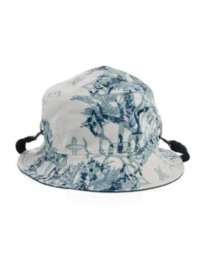Pre-owned Louis Vuitton Reversible Bucket Hat In Blue