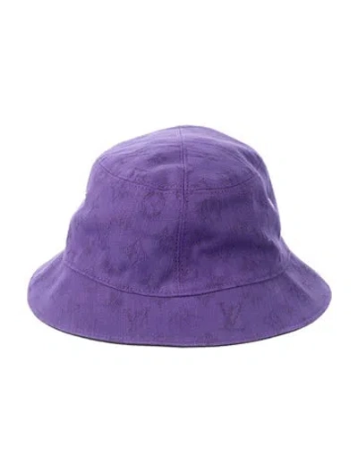 Pre-owned Louis Vuitton Reversible Bucket Hat In Purple
