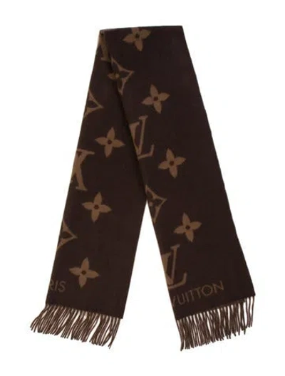 Pre-owned Louis Vuitton Reykjavik Cashmere Scarf In Brown