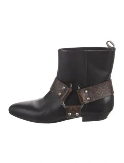 Pre-owned Louis Vuitton Rhapsody Lv Monogram Moto Boots In Multi
