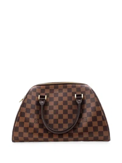 Pre-owned Louis Vuitton Ribera Damier Mm Handbag In Brown