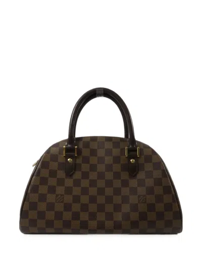 Pre-owned Louis Vuitton Ribera Mm Tote Bag In Brown