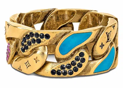 Pre-owned Louis Vuitton Ring Chain Links In Gold