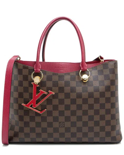Pre-owned Louis Vuitton Riverside Damier Ebene Canvas Tote