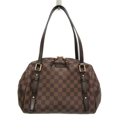 Pre-owned Louis Vuitton Rivington Brown Canvas Shoulder Bag ()