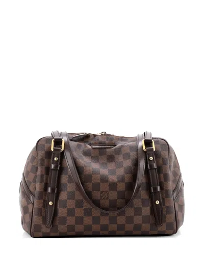 Pre-owned Louis Vuitton Rivington Damier Gm Satchel In Brown