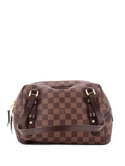 Pre-owned Louis Vuitton Rivington Satchel Damier Pm Shoulder Bag In Brown