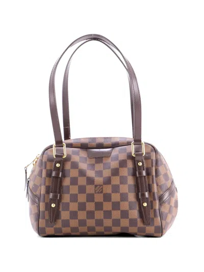 Pre-owned Louis Vuitton Rivington Satchel Damier Pm Shoulder Bag In Brown