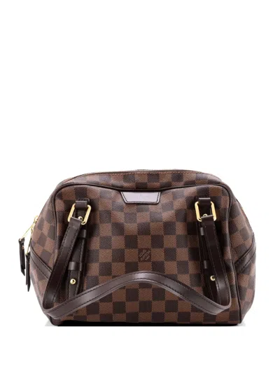 Pre-owned Louis Vuitton Rivington Satchel Damier Pm Shoulder Bag In Brown