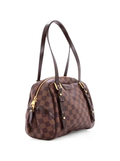 Pre-owned Louis Vuitton Rivington Satchel Damier Pm Shoulder Bag In Brown
