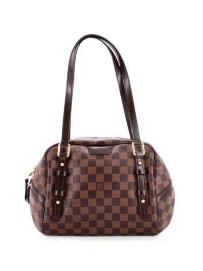 Pre-owned Louis Vuitton Rivington Satchel Damier Pm Shoulder Bag In Brown
