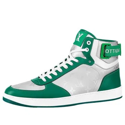 Pre-owned Louis Vuitton Rivoli Ankle Sneakers 'silver Green'