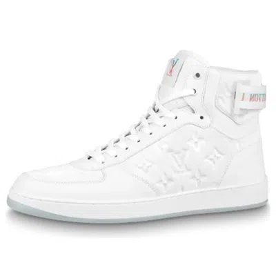 Pre-owned Louis Vuitton Rivoli Ankle Sneakers 'white Monogram' In Multi