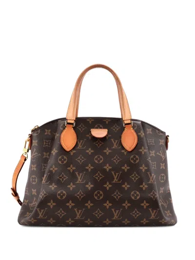 Pre-owned Louis Vuitton Rivoli Handbag Monogram Canvas Pm Satchel In Brown