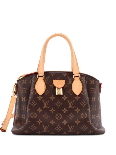 Pre-owned Louis Vuitton Rivoli Handbag Monogram Canvas Pm Satchel In Brown