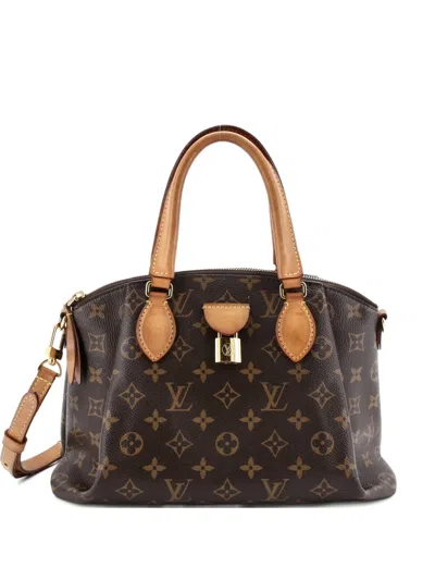 Pre-owned Louis Vuitton Rivoli Handbag Monogram Canvas Pm Satchel In Brown