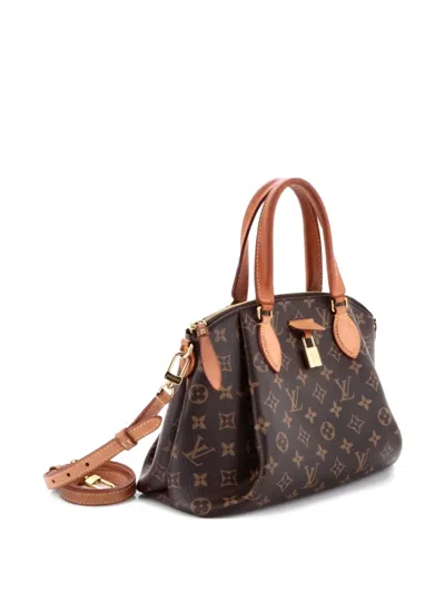 Pre-owned Louis Vuitton Rivoli Handbag Monogram Canvas Pm Satchel In Brown