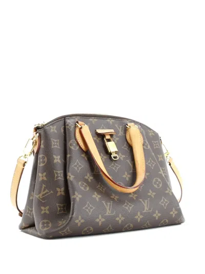Pre-owned Louis Vuitton Rivoli Handbag Monogram Canvas Pm Satchel In Brown