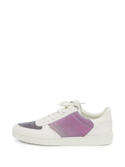 Pre-owned Louis Vuitton Rivoli Iridescent Sneakers In White