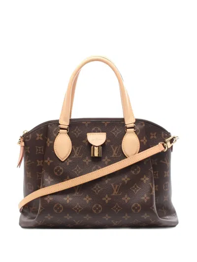 Pre-owned Louis Vuitton Rivoli Mm Two-way Handbag In Brown