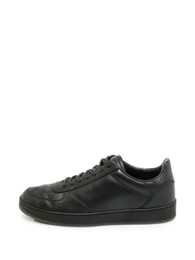 Pre-owned Louis Vuitton Rivoli Size 40 Black Leather Low Top Sneakers