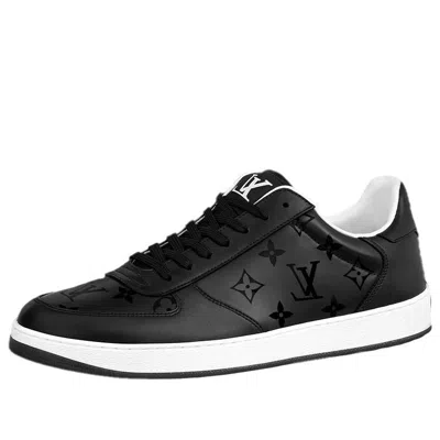 Pre-owned Louis Vuitton Rivoli Sneakers 'black Monogram With White'